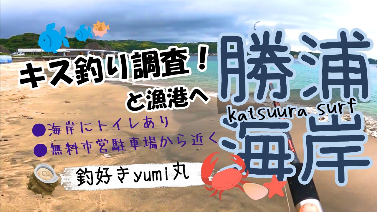 勝浦海岸　キス釣り調査と小さな漁港へ　[Eng sub]