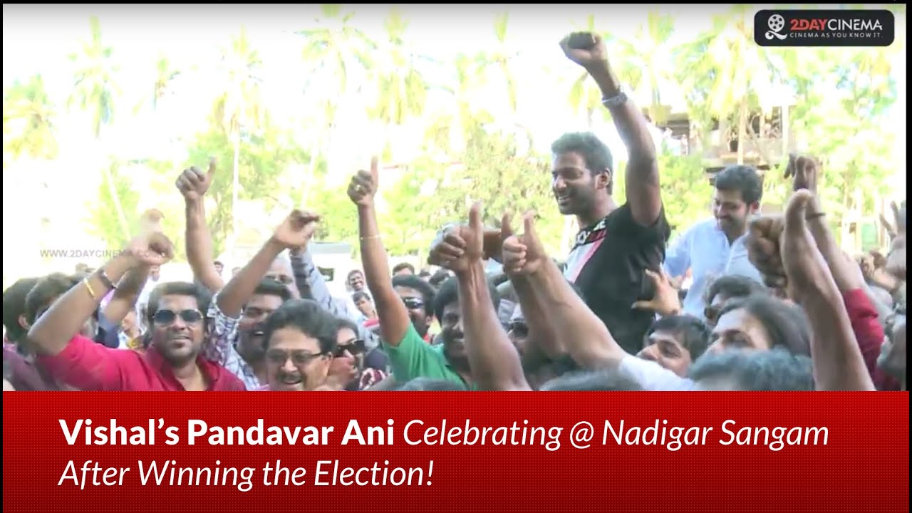 Vishal's Pandavar Ani Celebrating @ Nadigar Sangam After Winning the Election! - 2DAYCINEMA.COM