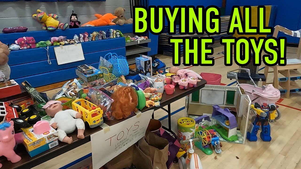 BUYING ALL THE TOYS AT THIS INDOOR YARD SALE!