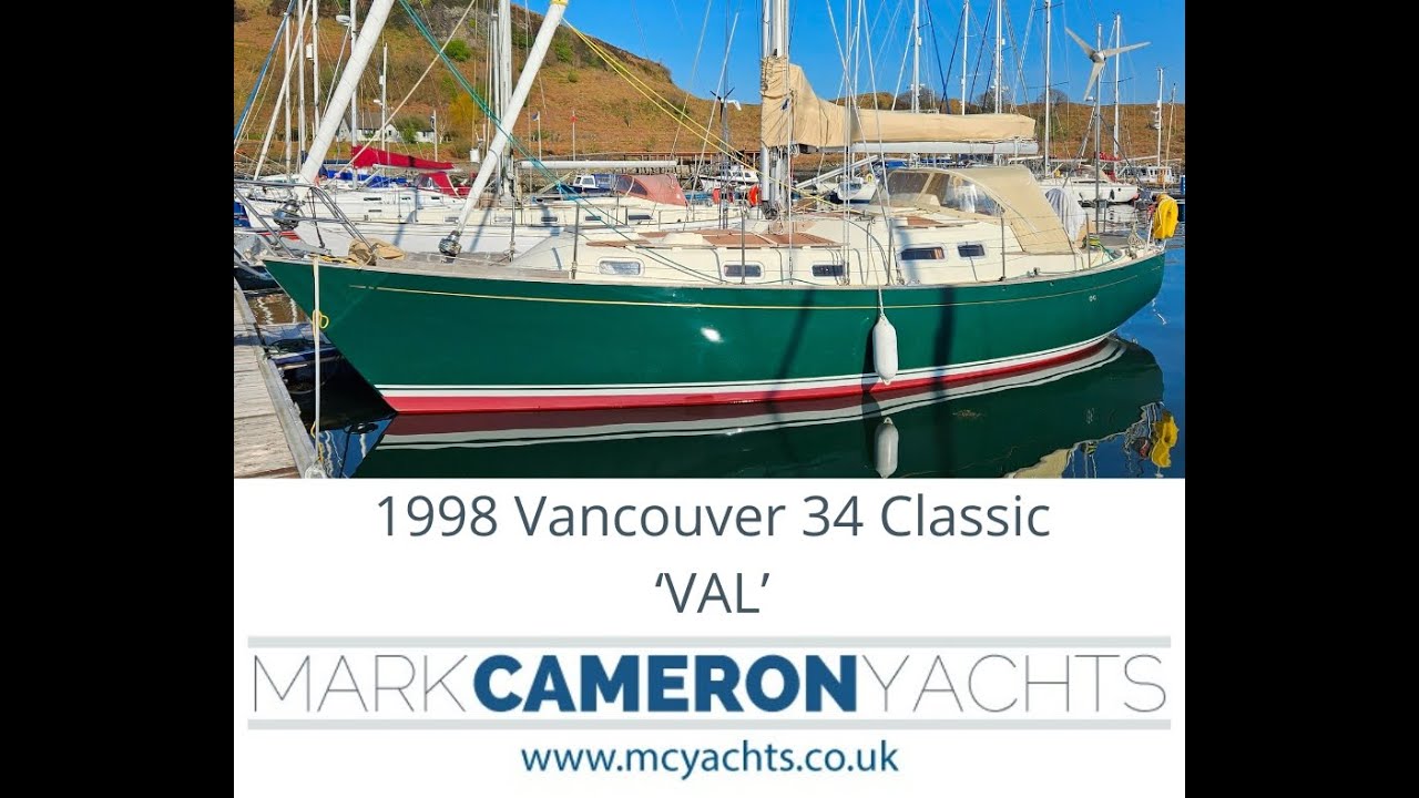 1998 Vancouver 34 Classic - VAL | 34' long keeled cruising yacht for sale with Mark Cameron Yachts