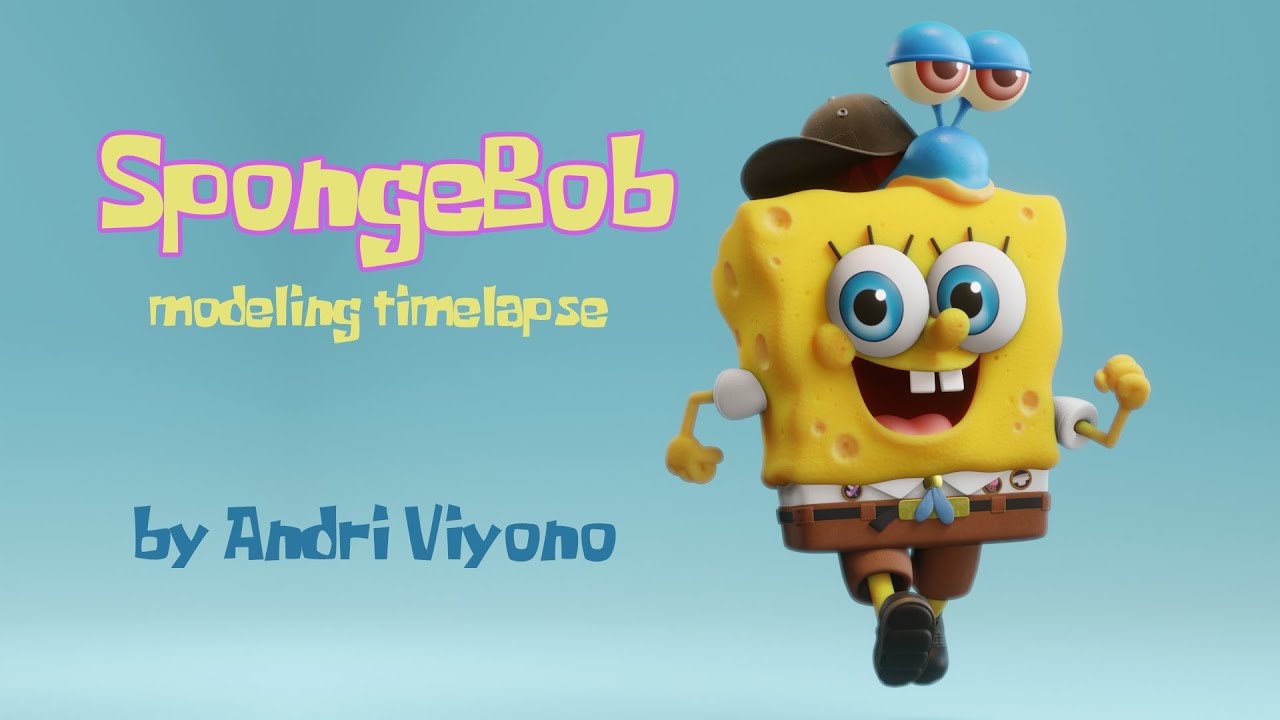 SpongeBob SquarePants Character Modeling | Blender 3d Timelapse