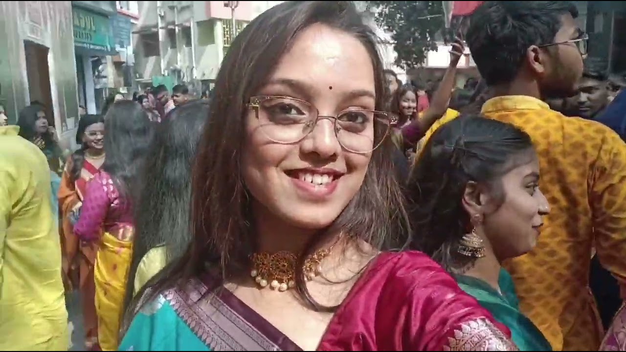 Saraswati Puja 😍 Heramba Chandra College 😀 Vlog-2 #youtubevlog #bengalivlog #collegelife