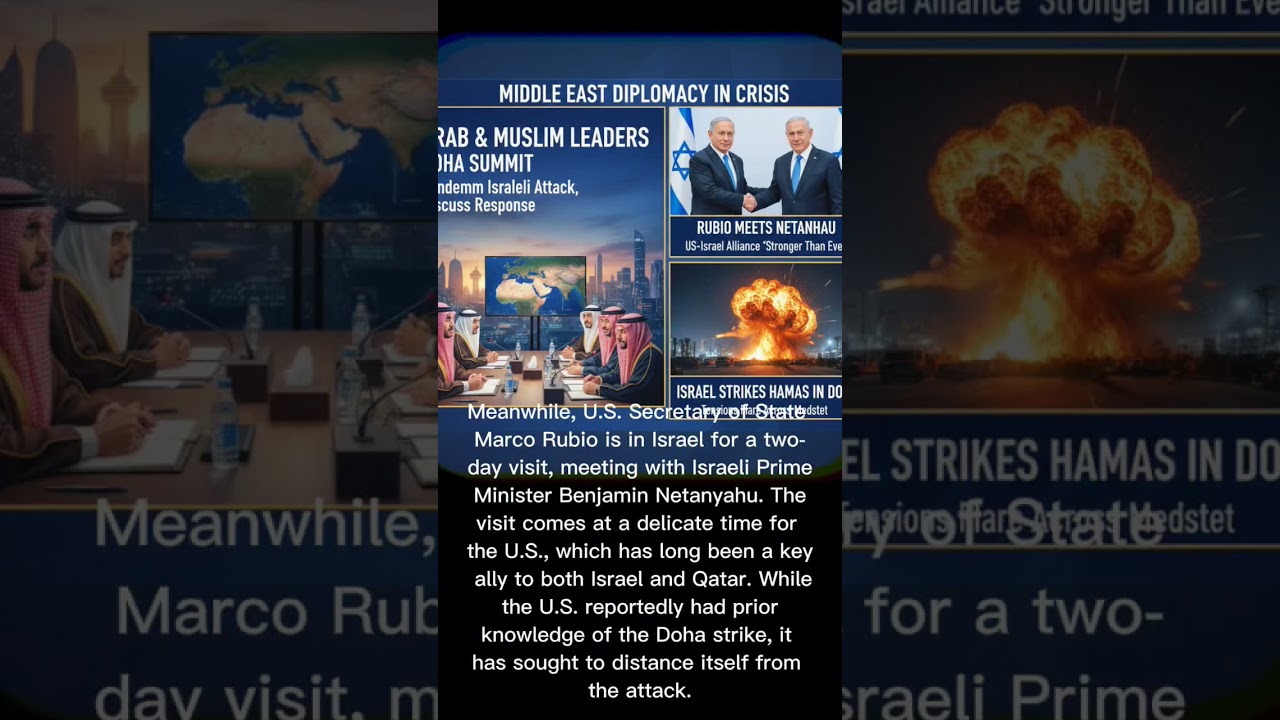 Arab & Muslim Leaders Meet in Doha After Israeli Strike | Middle East Crisis Update #breakingnews