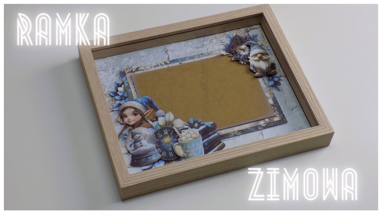 Ramka na zimowe zdjęcie/Jolly Season/Craft O'Clock/TUTORIAL - scrapbooking!!!