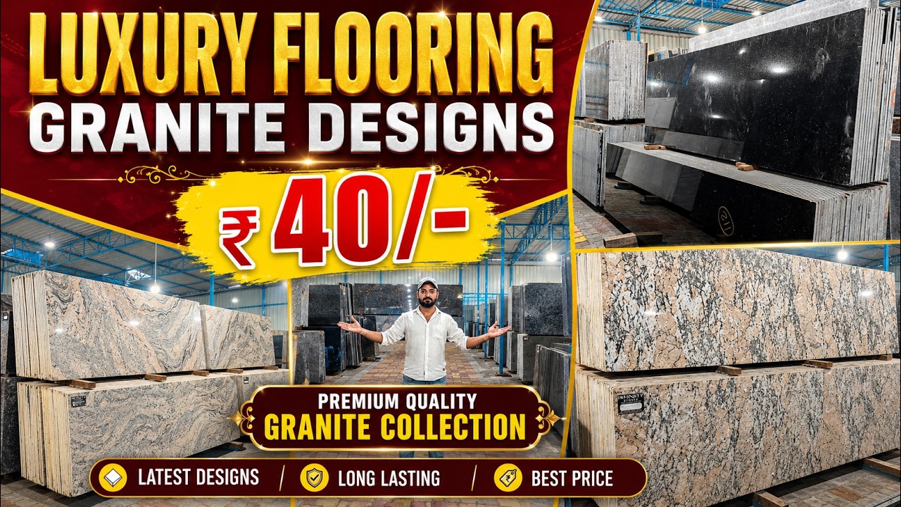 Best Flooring Granite Designs 2026 || ₹ 40/- Hyderabad Granite Direct Factory PRICE List & Colours