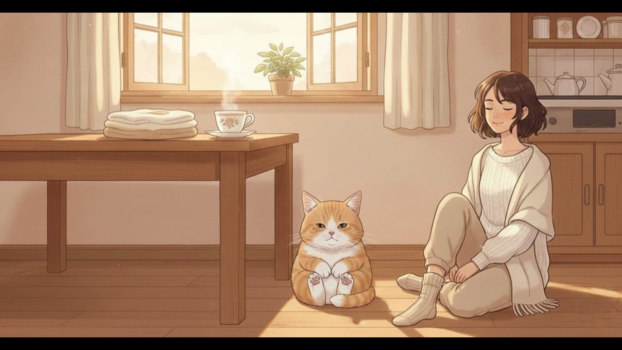 A Quiet Ghibli-Inspired Morning☀️ | Countryside Kitchen, Tea & Soft Sunrise | Slow Living🌿