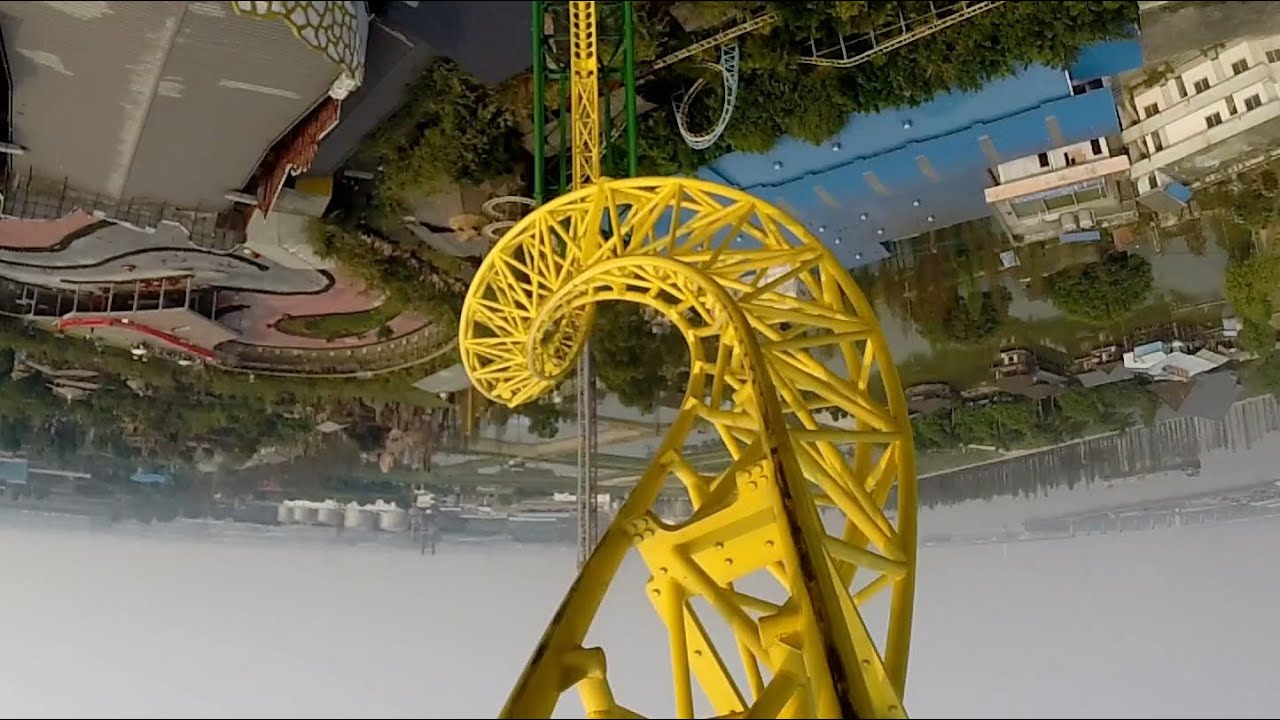 Chinese Knock Off Sky Loop Roller Coaster POV Chuanlord Holiday Manor China 魔环垂直过山车
