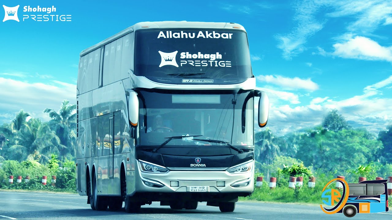Traveling by Shohagh Prestige Scania K 410 EB Laksana SR 2 Double Decker Bus Chittagong to Dhaka