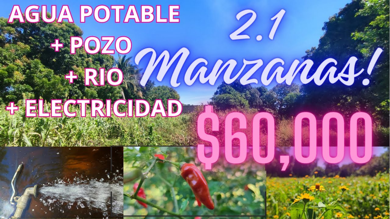 🔴 #34 VENDIDA - APROVECHA 2 .1 MANZANAS de TERRENO Con AGUA POTABLE + ADICIONAL POZO + RIO