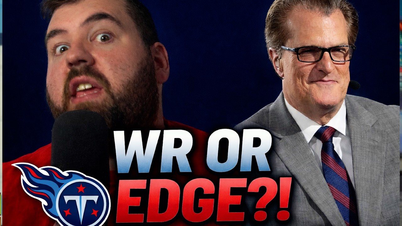 Tennessee Titans fan reaction to Mel Kiper debating whether the Titans should go WR or EDGE in draft