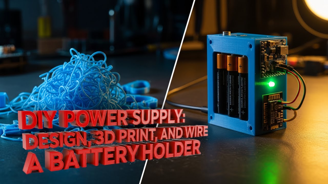 DIY Power Supply: How to Design, 3D Print, and Wire a Battery Holder (Tutorial)