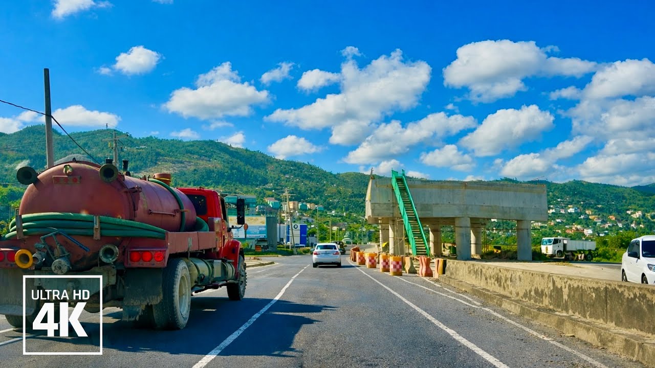 Потрясающая утренняя поездка на автомобиле по Ямайке | 4K 60FPS