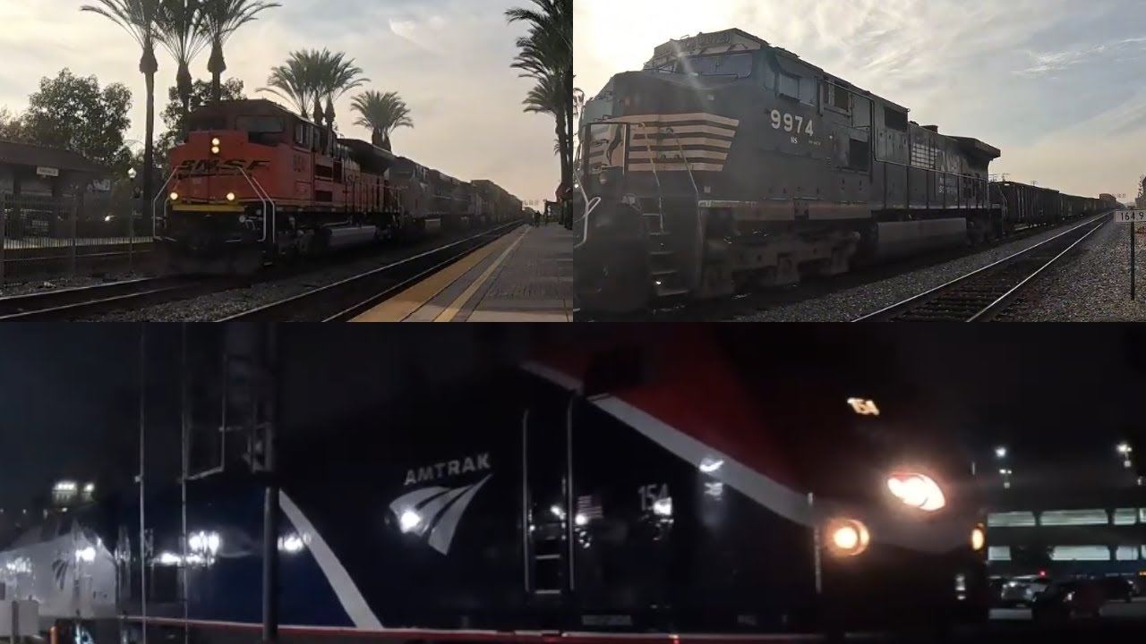30+ Minutes of Trains in San Bernardino & Fullerton! | 12/22/2025