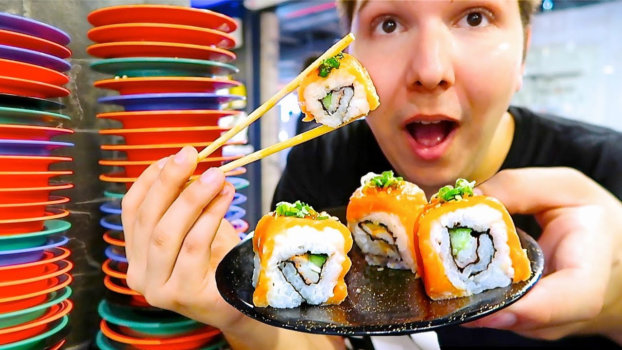 100 Sushi Conveyor Belt Challenge • MUKBANG
