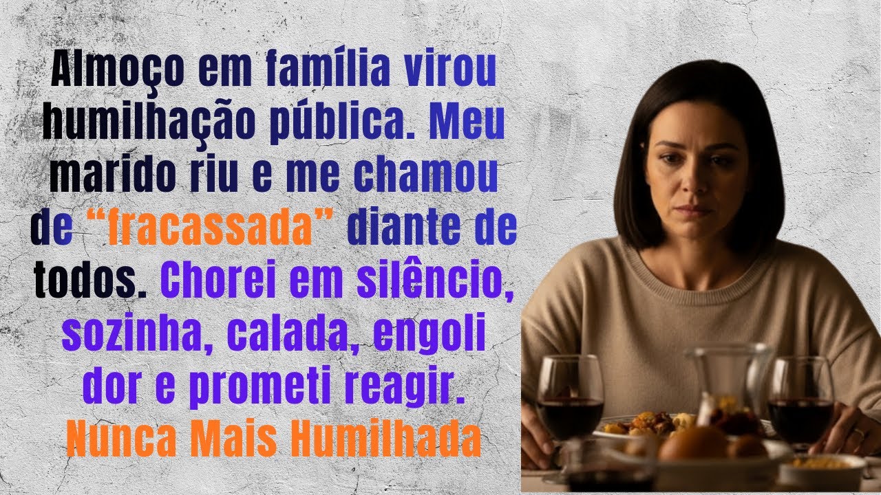 No almoço de domingo da família, marido me chamou de fracassada só porque minha irmã formada esta