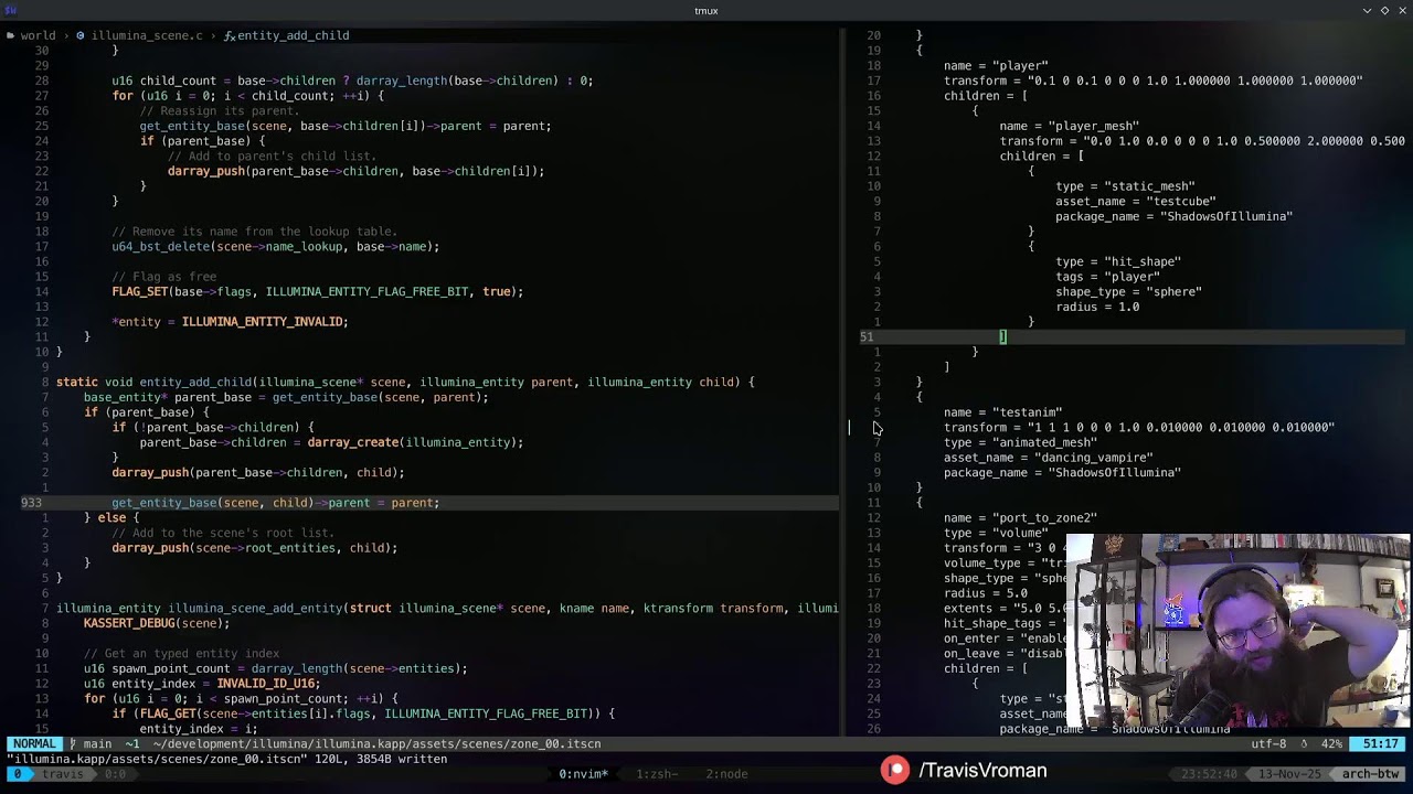 C/Vulkan Game Engine Dev Ep. 317: Animation System/Scene Integration !tts !kohi