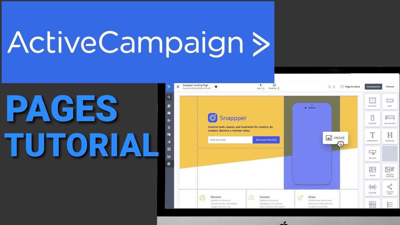 Как создать целевую страницу ActiveCampaign (учебник 2022) (временные метки в описании)
