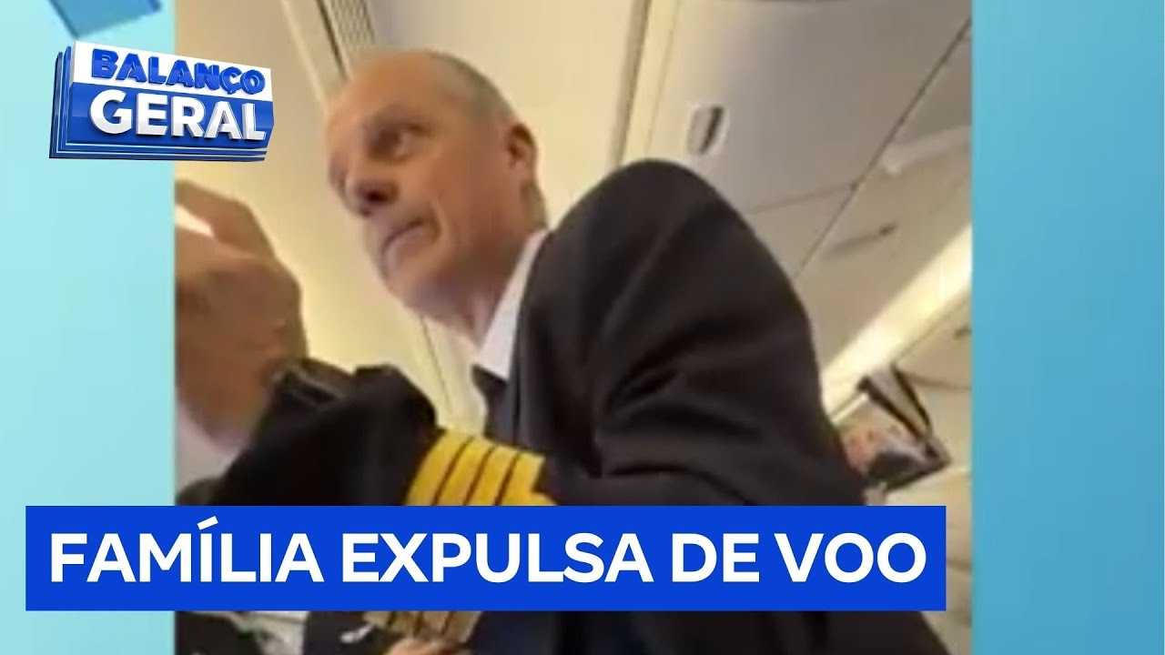 Voo interrompido: Família brasileira é retirada de avião e vídeo viraliza