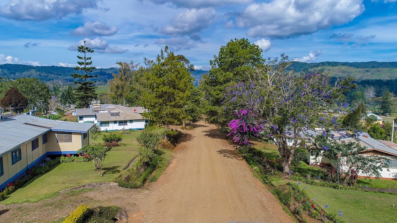 Aerial Drone footage of Ukarumpa and the Kassam Pass