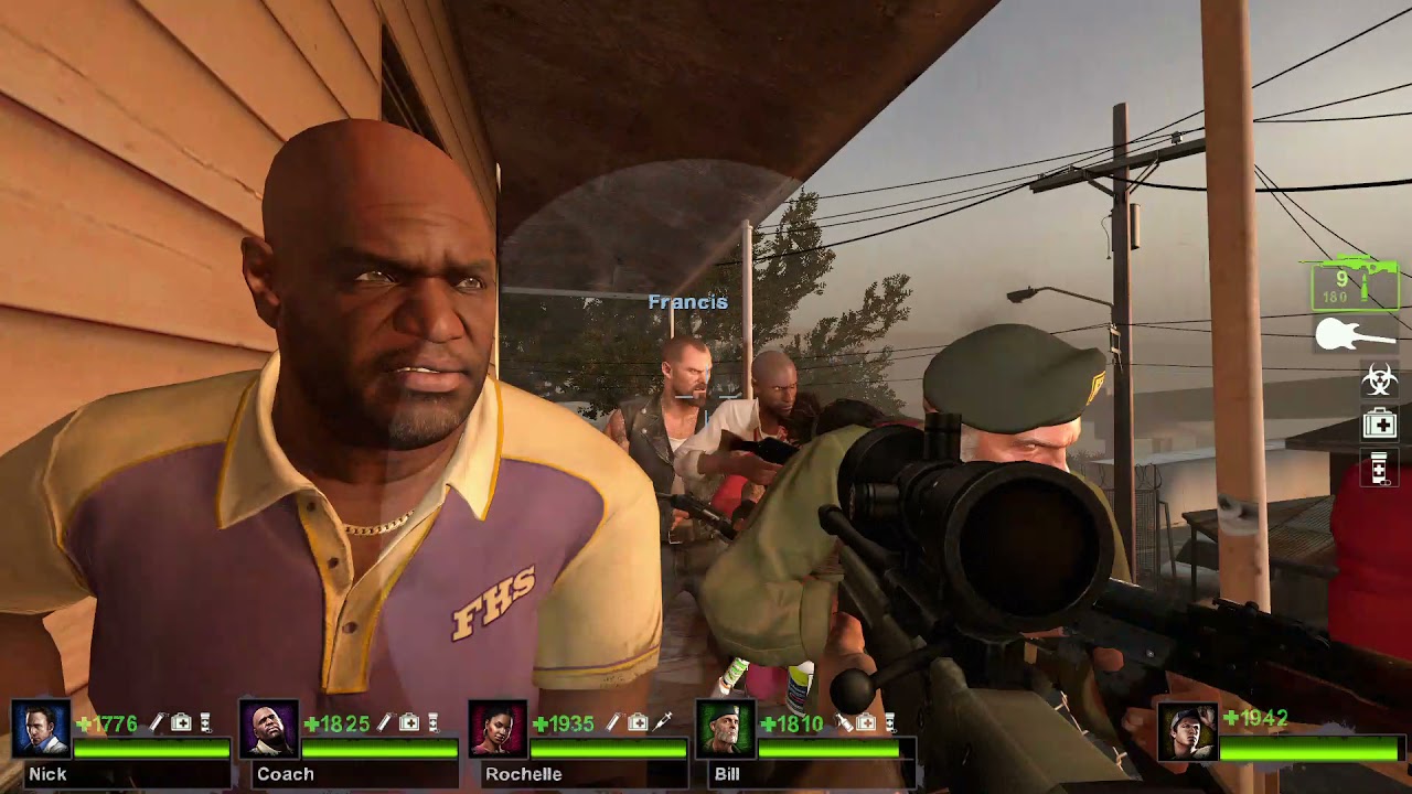 Left 4 Dead 2 - The Parish Campaign With All 8 Survivors EXPERT Gameplay (As Ellis)
