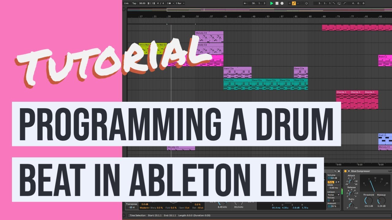 Programming a Drum Beat in Ableton Live 10 - Manually