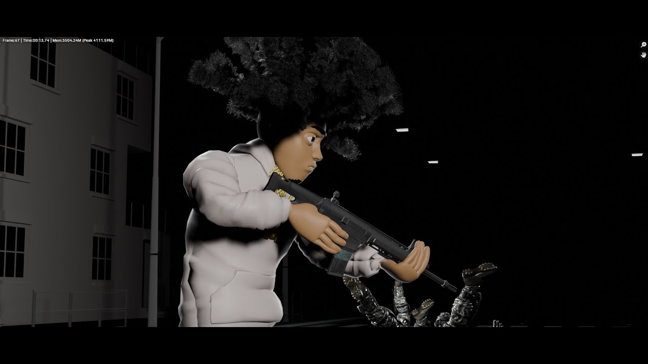 Moe Dutches - Shhh Freestyle (3D Animated music video)