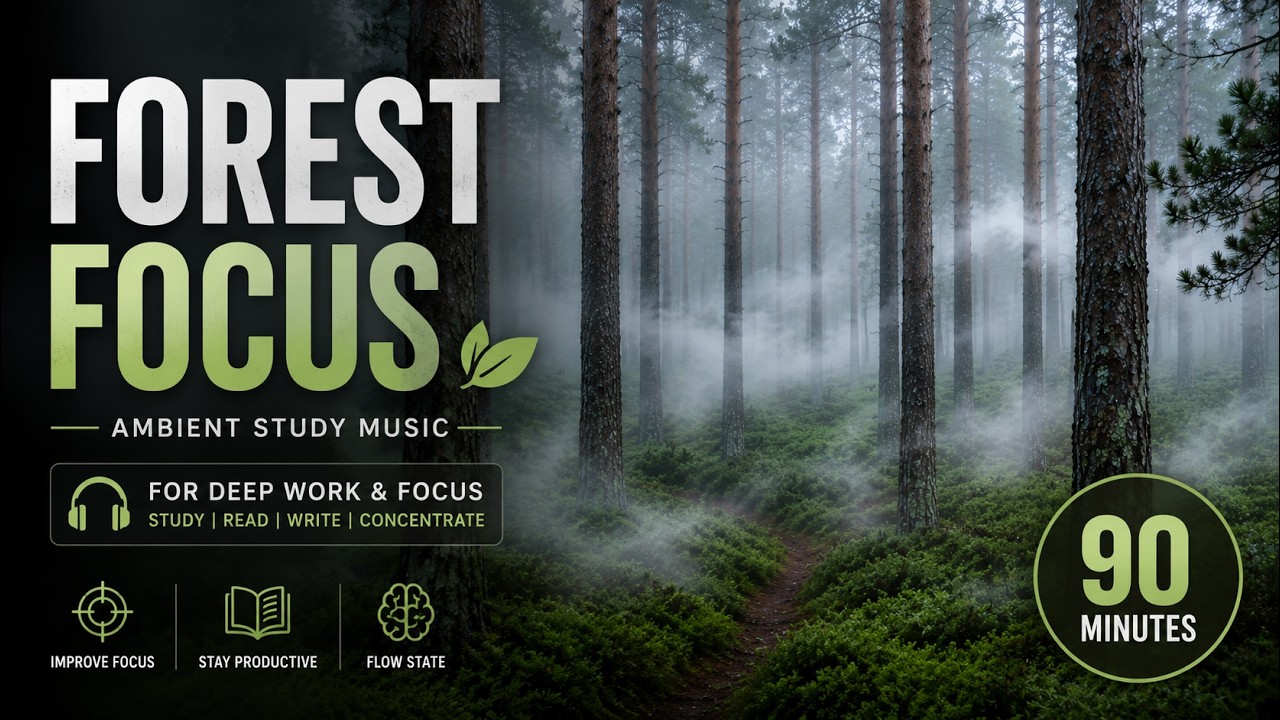 Misty Pine Forest &bull; Ambient Music for Studying, Coding & Deep Concentration