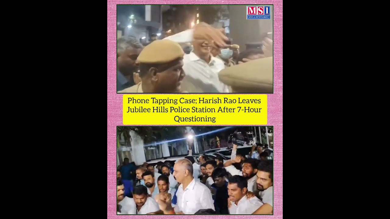 Phone Tapping Case; Harish Rao Leaves Jubilee Hills Police Station After 7-Hour Questioning 20.1.26