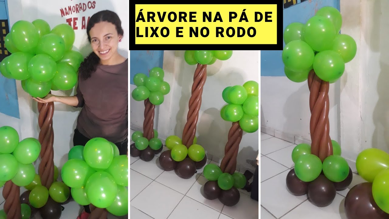 Árvore na pá de lixo e no rodo - Faça você mesmo(a)!!