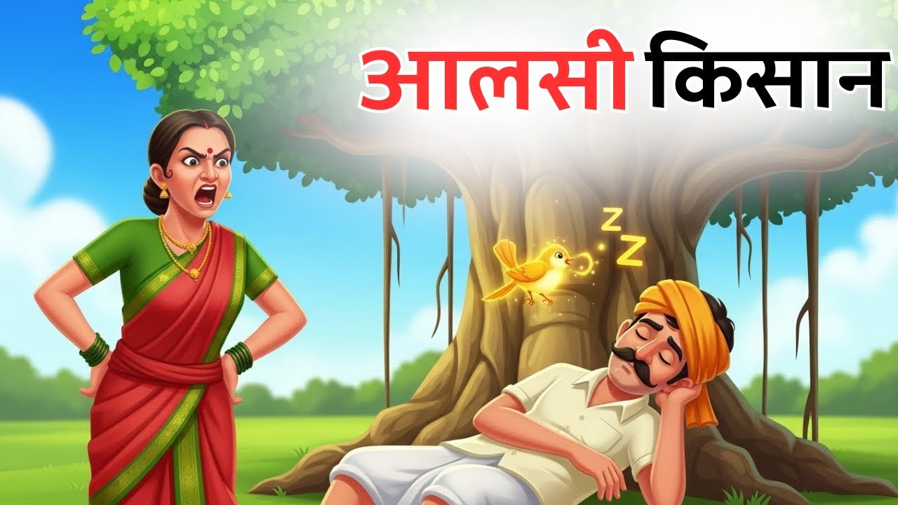 आलसी किसान और जादुई चिड़िया  | मेहनत का फल | Hindi Moral Story | IMUN TOON