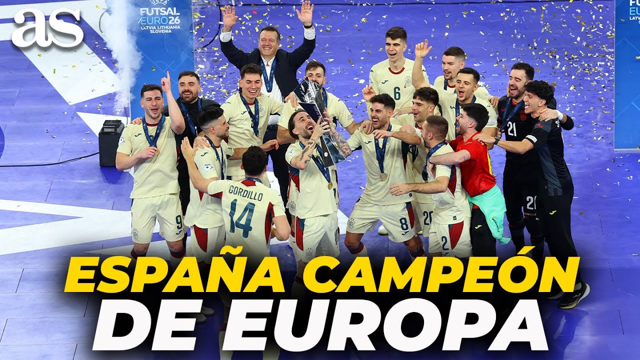 ESPA&Ntilde;A se proclama CAMPEONA del EUROPEO de F&Uacute;TBOL SALA por octava vez tras vencer a PORTUGAL (3-5)