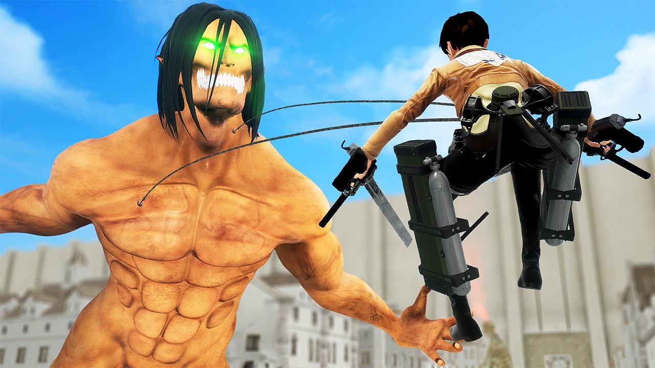 Уничтожение ТИТАНОВ в многопользовательской игре Swammy's AOT — Attack on Titan Multiplayer