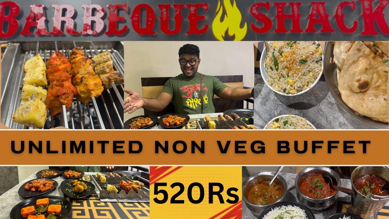 Unlimited non-veg Buffet Rs 520 in Barbeque shake at Mazgaon #foodie #food #unlimitedfood #nonveg