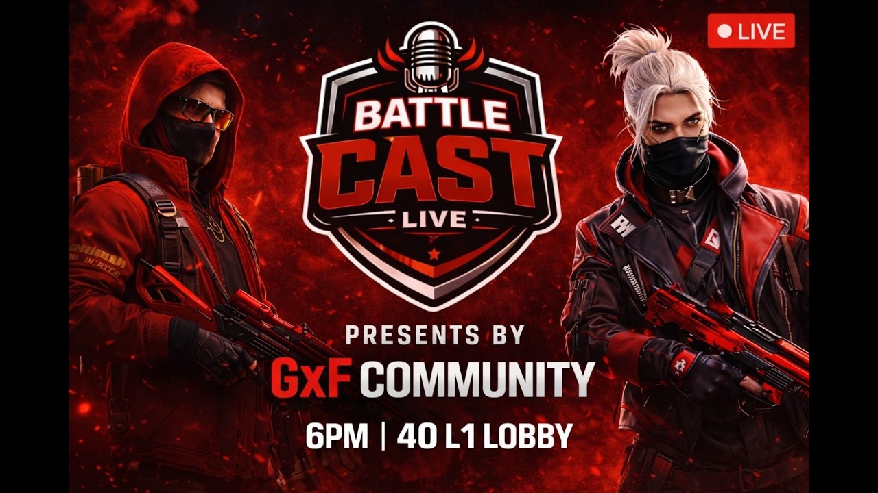 6 PM || 40 LIVE LOBBY || PRESENTED BY GxF COMMUNITY || FREE FIRE MAX