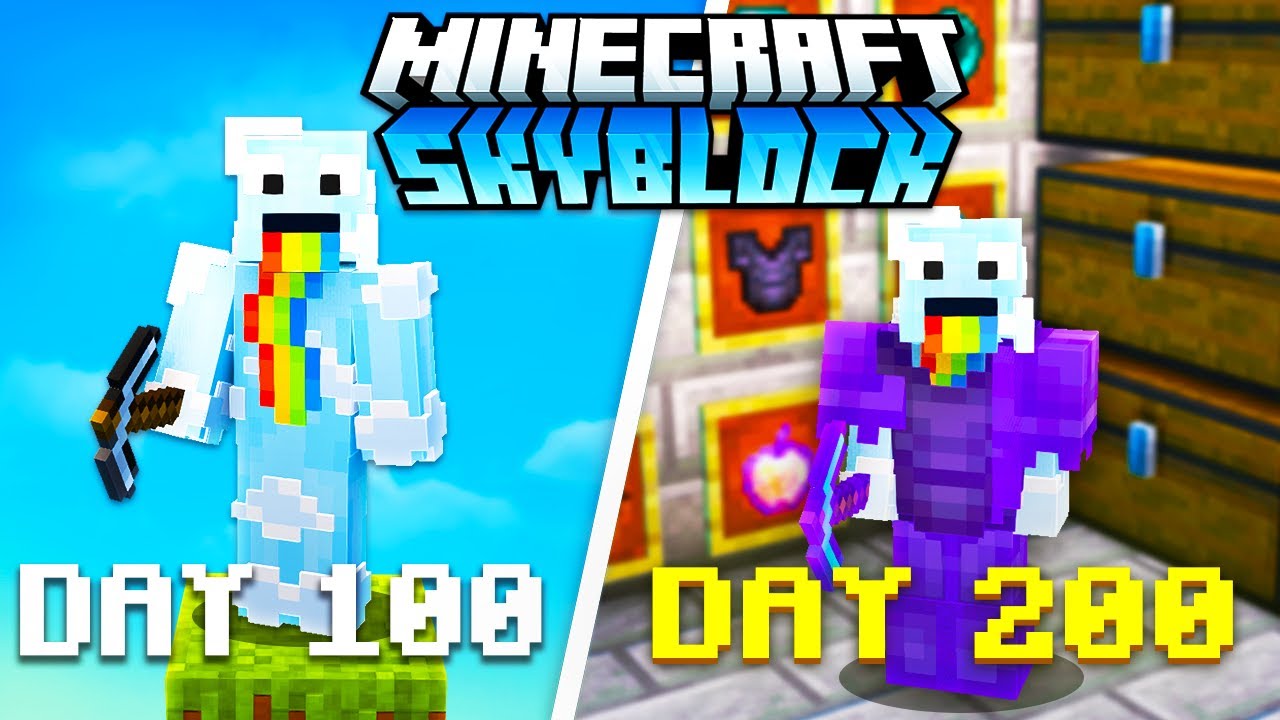 200 Days In Minecraft Bedrock Skyblock
