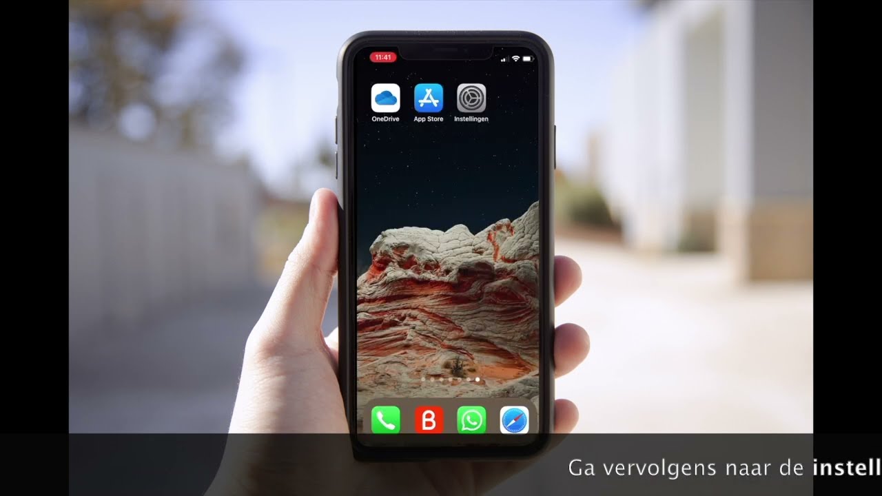 Bedrijfsportal instellen op een iphone