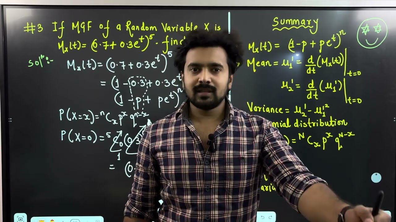 Moment Generating Function of Binomial Distribution| part 03| Engineering Mathematics |Atiqur Rehman