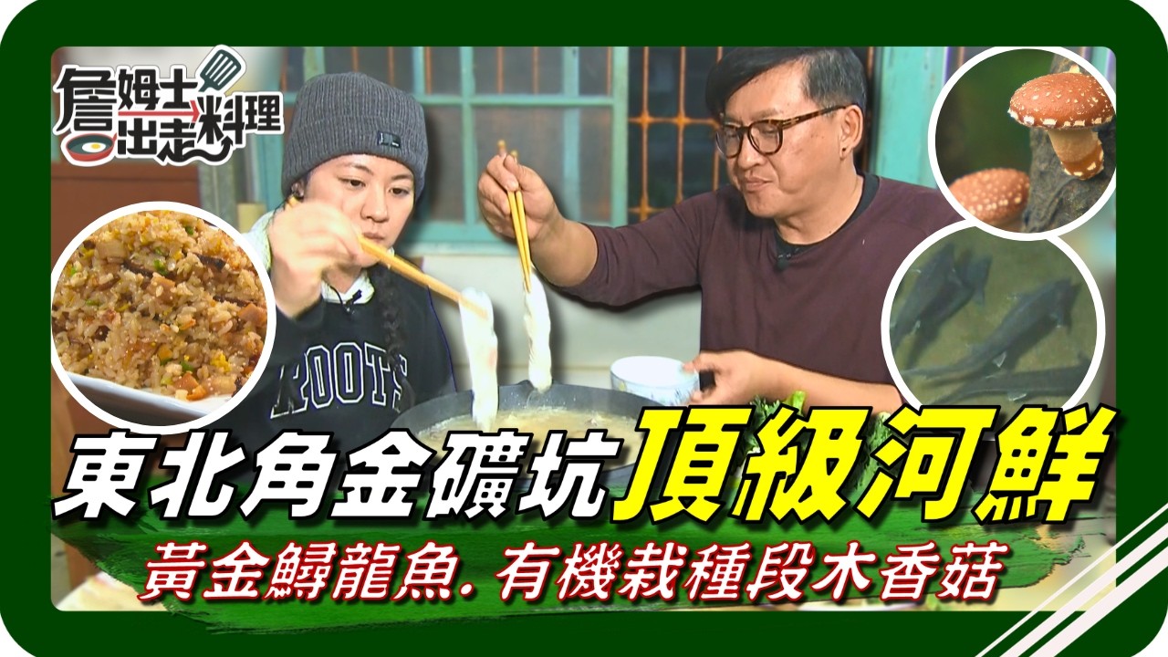 🗺《跟著姆士出遊去》金礦坑養出「黃金鱘龍魚」！東北角山泉養殖全身都是寶，雙廚聯手熬出爆濃「鱘龍魚雞白湯」，一口鮮到不行！再加碼有機「段木香菇炒飯」，老闆豪放加入鯊魚煙提鮮，香氣炸裂！