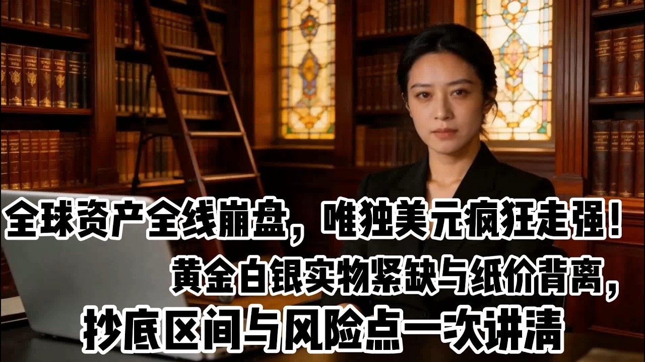 全球资产全线崩盘，唯独美元疯狂走强！黄金白银实物紧缺与纸价背离，抄底区间与风险点一次讲清#黄金 #金价 #美国CPI #零距离看懂财经 #投资 #财经 #美股#美联储