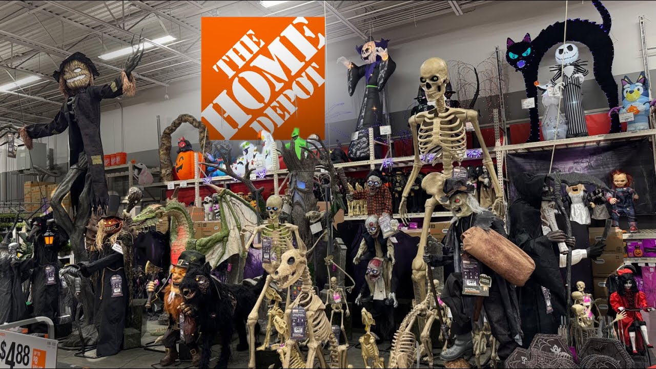 Экскурсия по магазину Home Depot на Хэллоуин 2025 — полный обзор аниматронных демонстраций
