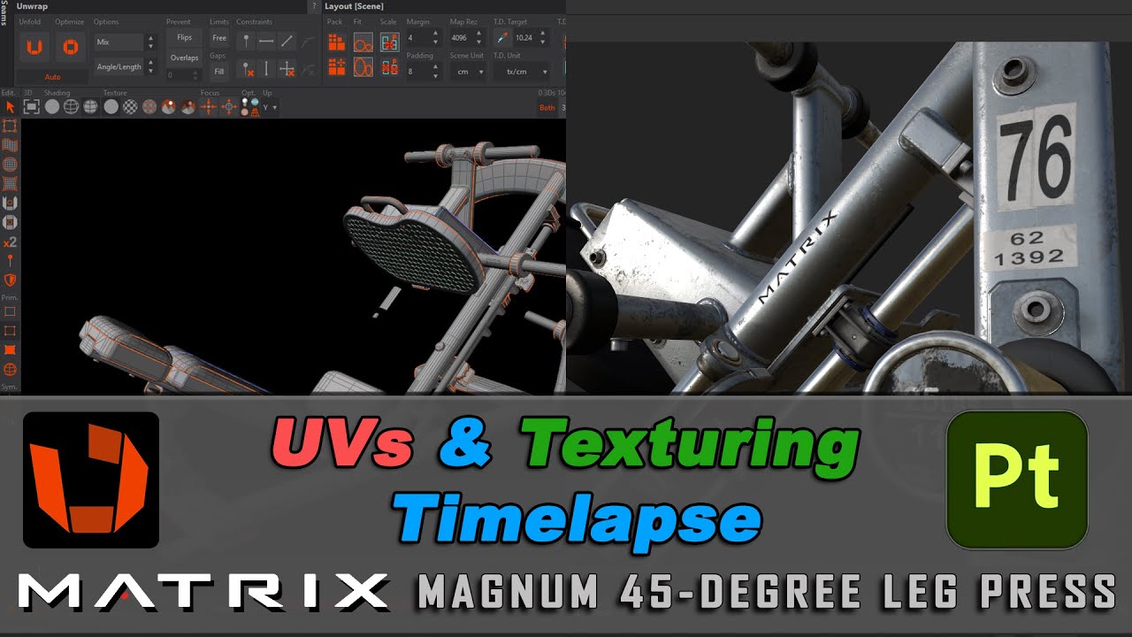 UVs & Texturing Timelapse - Leg Press