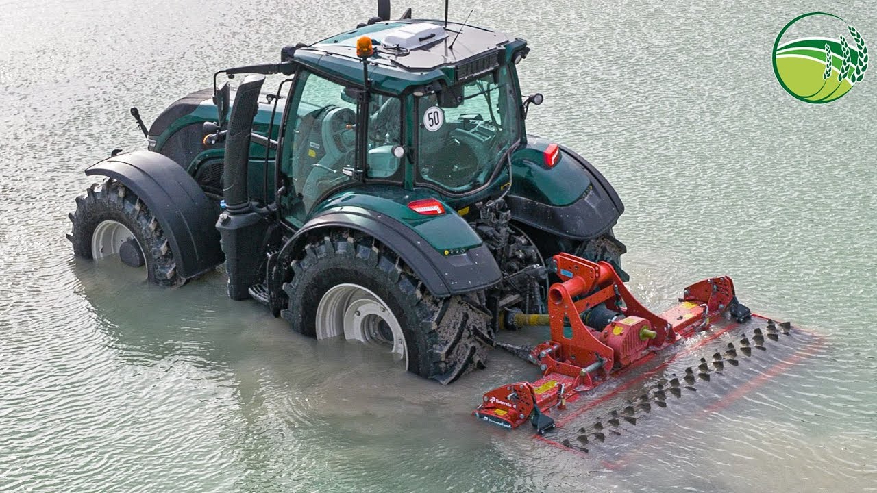 Endurance test in the quarry | Kverneland power harrows | Valtra tractor