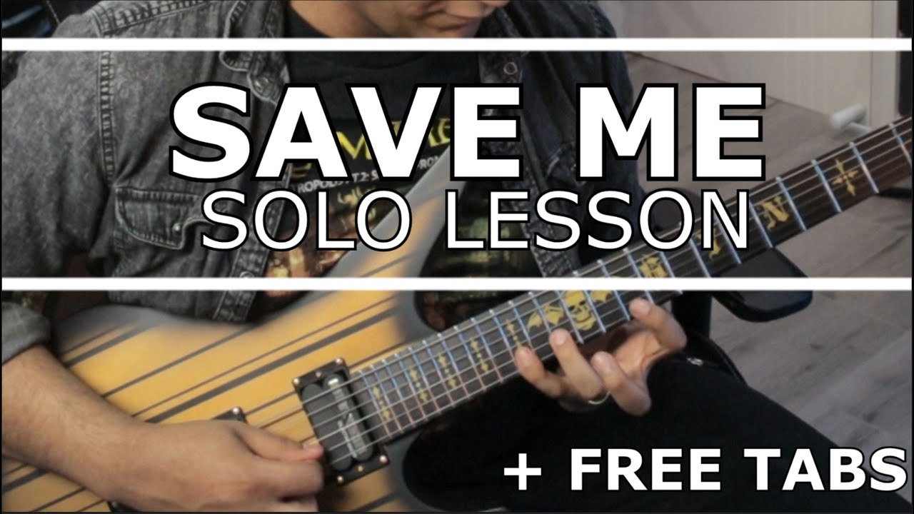 Save Me guitar solo lesson - Avenged Sevenfold
