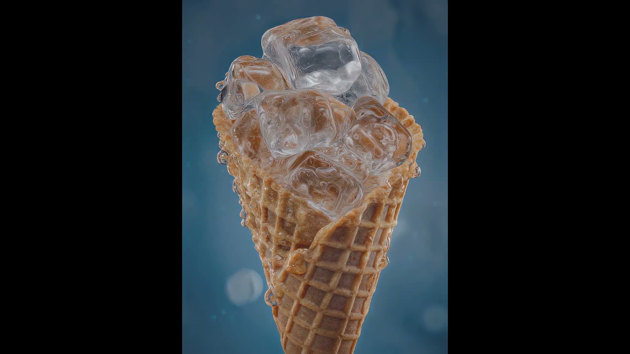 Mesmerizing Ice Cone A Cool Visual Journey
