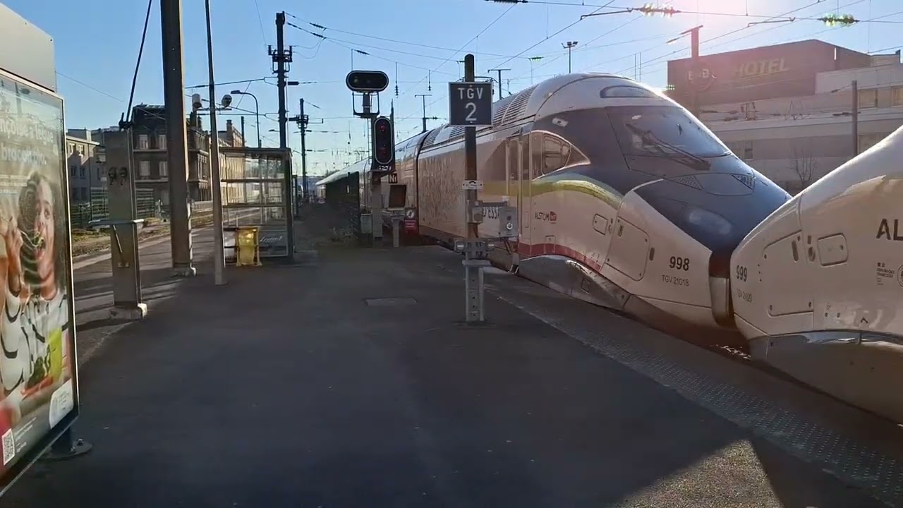 Départ d'une UM de TGV M rames 998+999 en gare de Reims (18/03/2025)