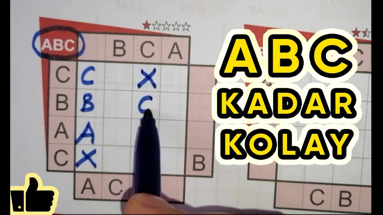 ABC Kadar Kolay Sorusu Nasıl Çözülür? | Kuralları ve Çözüm Yöntemleri