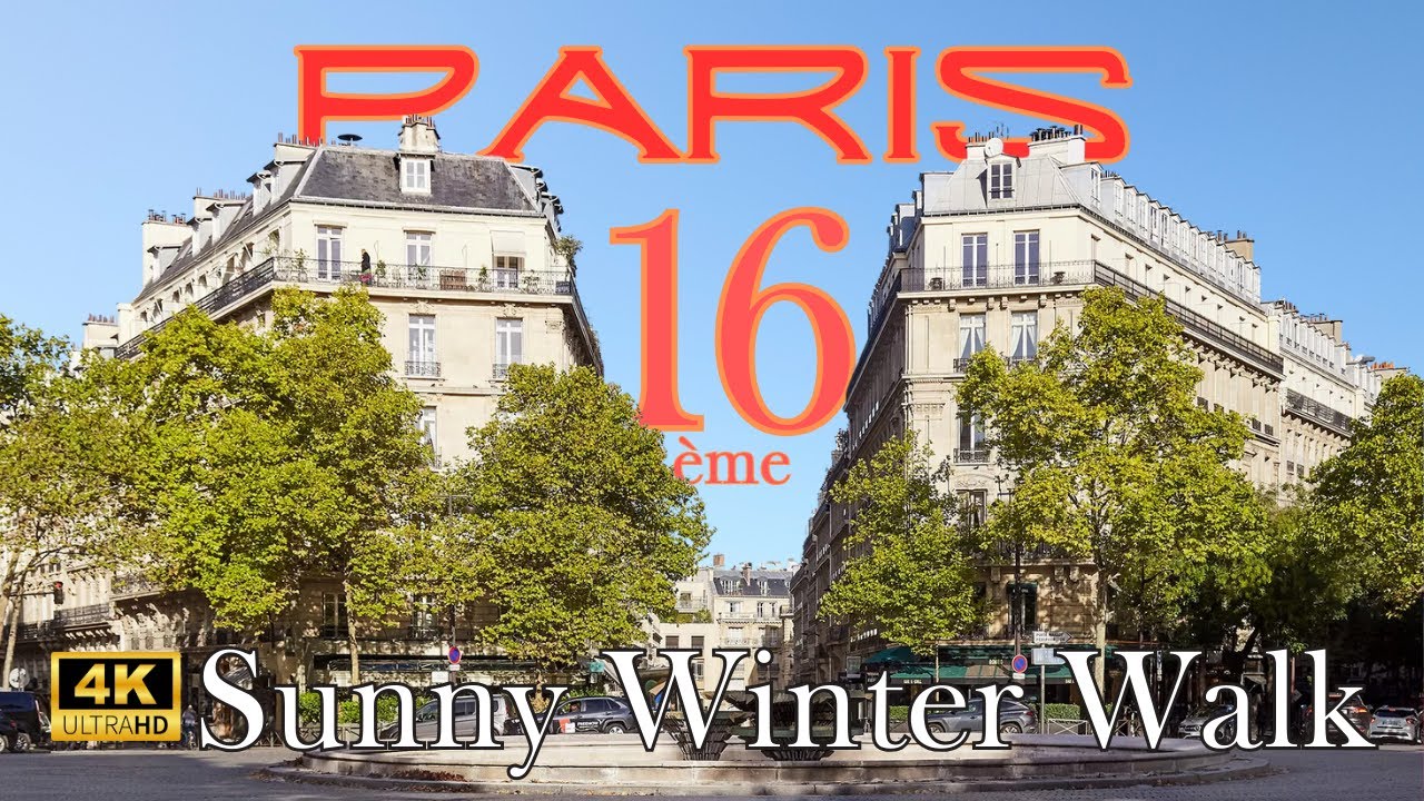 [4K] 🏛️ Paris’ Most Luxurious District | Sunny Winter 16th Arrondissement Walking Tour ☀️✨