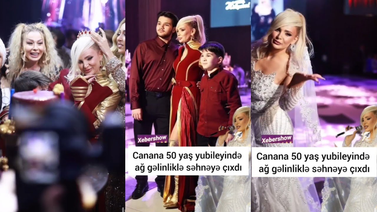 Canana 50 yaş yubileyində ağ gəlinliklə səhnəyə çıxdı 
