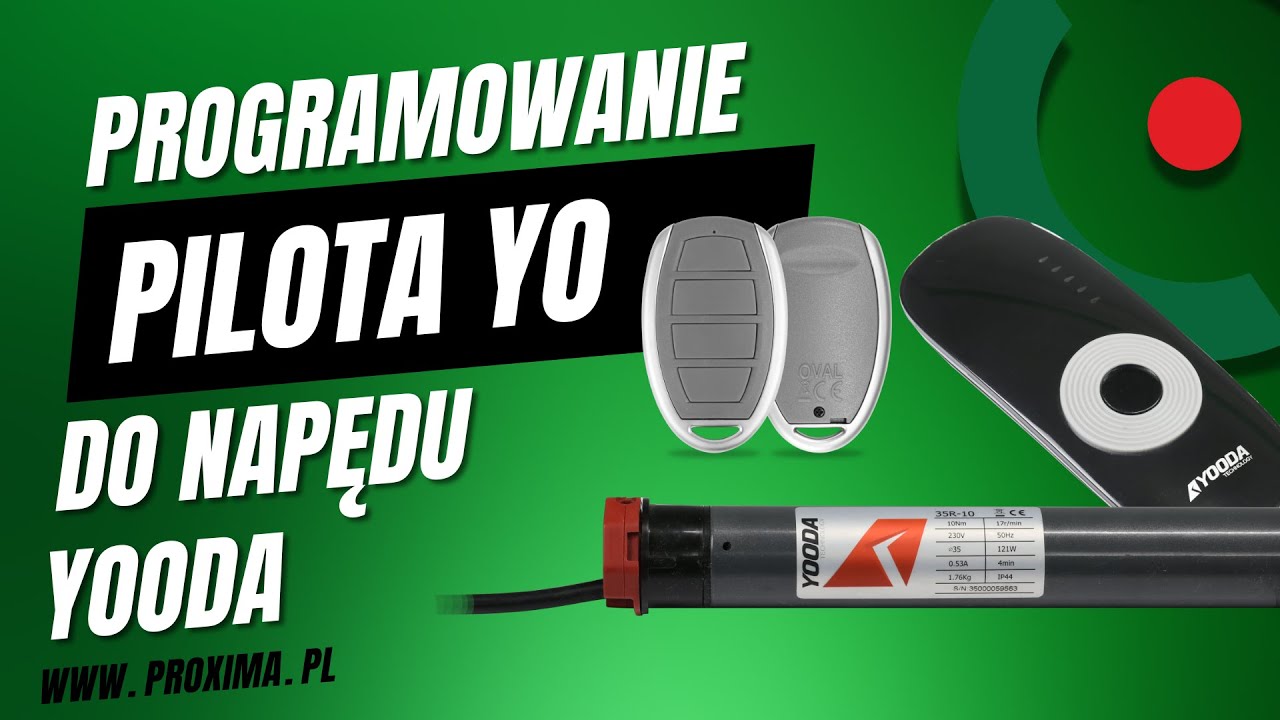 Programowanie pilota YO marki Proxima do napędu marki YOODA #proximaelectronics #pilotydobram #bramy