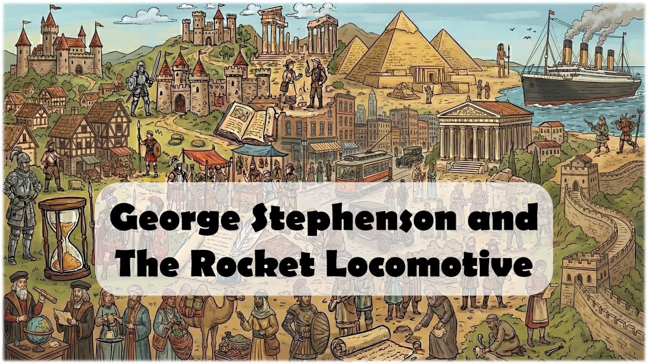 George Stephenson and The Rocket Locomotive